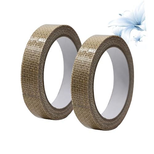 MUELODSIC 2 Stück Dekoratives Masking Tape aus Leinen Selbstklebendes Bastelband für Scrapbooking DIY Karten Geschenkverpackung Vielseitiges Klebeband für Handwerk und Planung von MUELODSIC