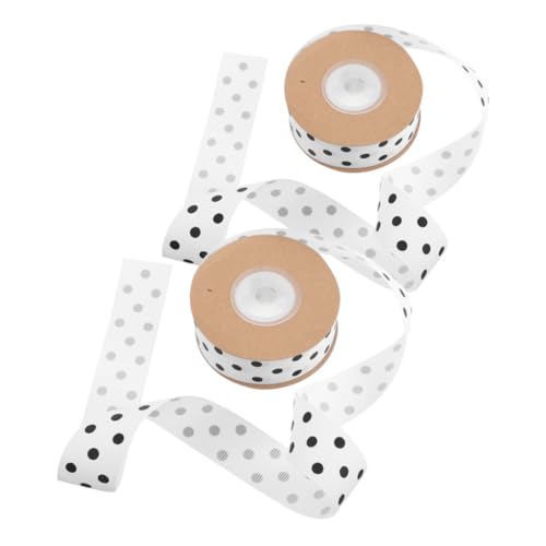 MUELODSIC 2 Stück Frühlings-bastelbandrollen: 2,5 Cm Breite Polyesterspule Mit Drahtkanten Für Haarschmuck Und Partygeschenke – Saisonale Diy-kits von MUELODSIC