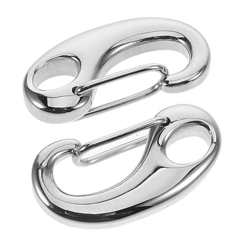 MUELODSIC 2 Stück Lobster Claw Verschluss Karabinerclip für Ketten Charms DIY Pullover und Hosenkette Vielseitiger Langlebiger Schlüsselanhänger und Taschenverschluss von MUELODSIC