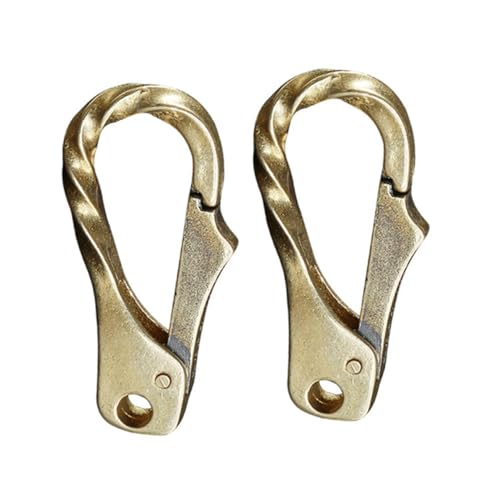 MUELODSIC 2 Stück Messing Drehgelenk Karabiner Handgefertigt Langlebig Sicher und Praktisch für DIY Schlüsselanhänger Haustierleinen und Bastelarbeiten von MUELODSIC