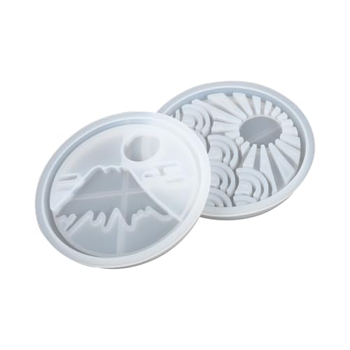 MUELODSIC 2 Stück Silikonform Sunrise Form für DIY Untersetzer Flexible Epoxidharz Gießform für Kreative Bechermatten Hitzebeständig und Einfach zu Entformen für Bastelfans und MUELODSIC 2 Stück Silikonform Sunrise Form für DIY Untersetzer Flexible Epoxidharz Gießform für Kreative Bechermatten Hitzebeständig und Einfach zu Entformen für Bastelfans und von MUELODSIC