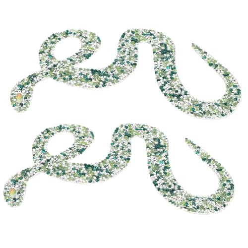 MUELODSIC 2 Stück Snakelike Bügelbild Grüner Aufnäher für Kleidung Jacke Rucksack Reparatur Mehrzweck Stickerei Patch Dekor MUELODSIC 2 Stück Snakelike Bügelbild Grüner Aufnäher für Kleidung Jacke Rucksack Reparatur Mehrzweck Stickerei Patch Dekor von MUELODSIC