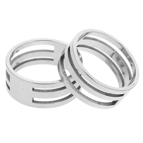 MUELODSIC 2 Stück Sprungring Öffnen und Schließring Sprungring-Öffner-Werkzeug Schmuck Bastelbedarf Handwerksprojektzubehör Werkzeug zur Schmuckherstellung Ringöffner Rostfreier Stahl Silber von MUELODSIC