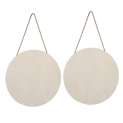 MUELODSIC 2 Stück Teiliges DIY Holz Türschild Rund Naturfarben zum Bemalen und Beschriften Hängende Holzdeko für Party Hochzeit Vintage Deko Vielseitig für Wand Tür Fenster MUELODSIC 2 Stück Teiliges DIY Holz Türschild Rund Naturfarben zum Bemalen und Beschriften Hängende Holzdeko für Party Hochzeit Vintage Deko Vielseitig für Wand Tür Fenster von MUELODSIC