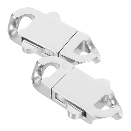 MUELODSIC 2 Stück Teiliges Edelstahl Federverschluss für Halsketten und Armbänder Rostbeständig Glänzend Langlebig für Schmuckherstellung und Kettenverschlüsse von MUELODSIC