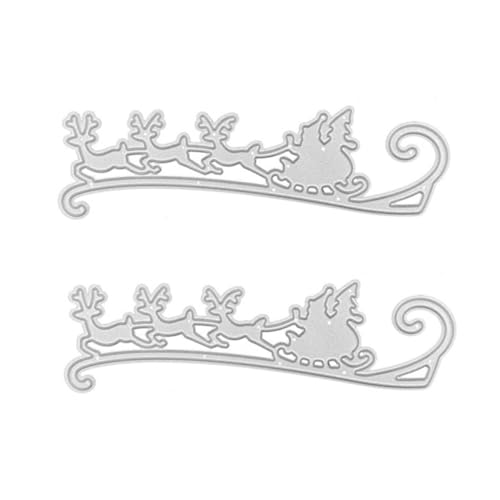 MUELODSIC 2 Stück Teiliges Metall Stanzset Weihnachts Schlitten mit Rentier Motiv Langlebige Carbonstahl Stanzformen für DIY Scrapbooking Kartengestaltung und Weihnachtsdekoration MUELODSIC 2 Stück Teiliges Metall Stanzset Weihnachts Schlitten mit Rentier Motiv Langlebige Carbonstahl Stanzformen für DIY Scrapbooking Kartengestaltung und Weihnachtsdekoration von MUELODSIC