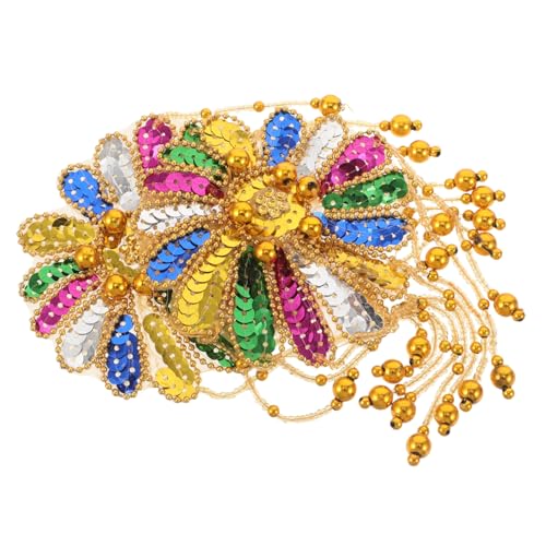 MUELODSIC 2 Stück Teiliges Pailletten-quasten-schulterpolster Handgefertigte Blumen-epaulette mit Perlenbesatz Goldfarbene Kostüm-accessoires für Damen für Bühne Cosplay und Party MUELODSIC 2 Stück Teiliges Pailletten-quasten-schulterpolster Handgefertigte Blumen-epaulette mit Perlenbesatz Goldfarbene Kostüm-accessoires für Damen für Bühne Cosplay und Party von MUELODSIC