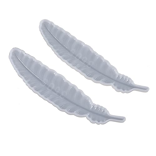 MUELODSIC 2 Stück Teiliges Silikonform Feder Lesezeichenform Flexibel Transparent DIY Epoxidharz Basteln Schmuckherstellung Kreativ Langlebig Ungiftig MUELODSIC 2 Stück Teiliges Silikonform Feder Lesezeichenform Flexibel Transparent DIY Epoxidharz Basteln Schmuckherstellung Kreativ Langlebig Ungiftig von MUELODSIC