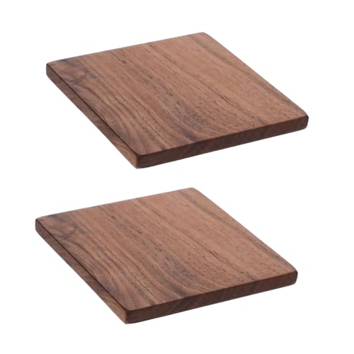 MUELODSIC 2 Stück Verdickter Holz Lindenholzblöcke leeres Holzschild kleine Blöcke Bretter für Regale Lindenblöcke zum Schnitzen Rohlinge für Holzschnitzereien Bausteine hölzern Kaffee von MUELODSIC