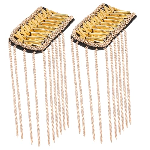 MUELODSIC 2 Stück Vintage Quaste Schulterklappen mit Metallverzierung Epaulett für Männer und Frauen Modisches Kostümzubehör für Hochzeit Zeremonie und Besondere Anlässe MUELODSIC 2 Stück Vintage Quaste Schulterklappen mit Metallverzierung Epaulett für Männer und Frauen Modisches Kostümzubehör für Hochzeit Zeremonie und Besondere Anlässe von MUELODSIC