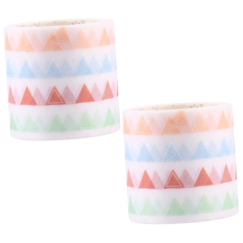 MUELODSIC 2 Stück Washi Tape Basisfarben Klebeband aus Hochwertigem Washi Papier Langlebig Vielseitig als Planeraufkleber Journal Sticker für Scrapbooking und DIY Handwerk von MUELODSIC