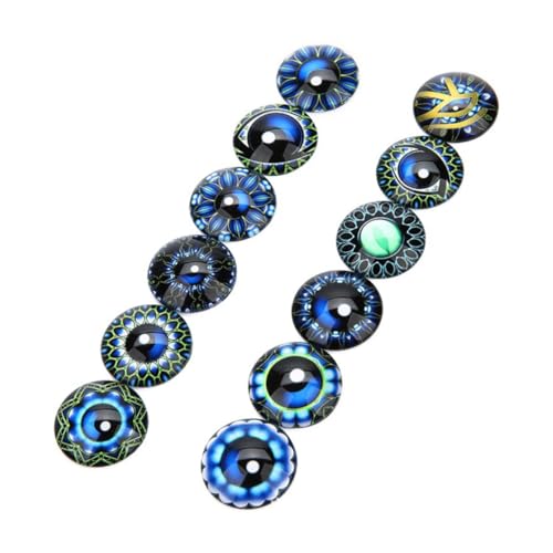 MUELODSIC 20 Stück DIY Runde Glas Patches Blau Kreative Schmuck Patches für DIY Schmuckmaterial Vielseitig Einsetzbar für Ohrringe Manschettenknöpfe und Dekorationen MUELODSIC 20 Stück DIY Runde Glas Patches Blau Kreative Schmuck Patches für DIY Schmuckmaterial Vielseitig Einsetzbar für Ohrringe Manschettenknöpfe und Dekorationen von MUELODSIC
