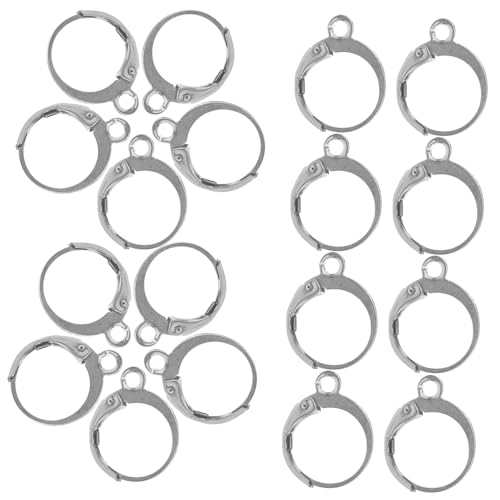 MUELODSIC 20 Stück Edelstahl Ohrhaken Schmuck DIY Ohrring Zubehör Silberfarbene Ohrringringe Leicht Langlebig Modisch für Damen und Bastler MUELODSIC 20 Stück Edelstahl Ohrhaken Schmuck DIY Ohrring Zubehör Silberfarbene Ohrringringe Leicht Langlebig Modisch für Damen und Bastler von MUELODSIC