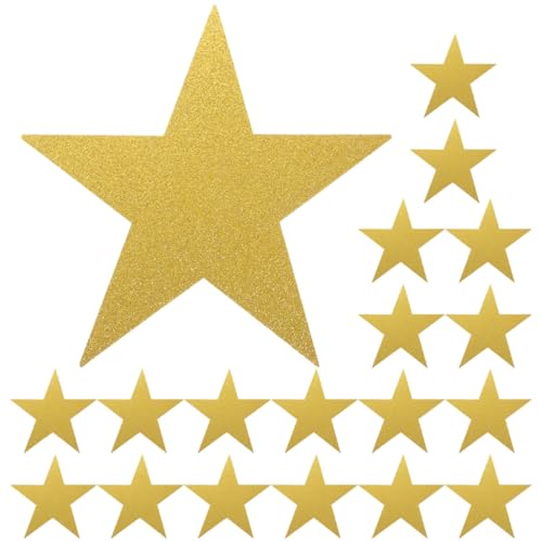 MUELODSIC 20 Stück Goldene Papierstern Ausschnitte für Kreative Raumdekoration Bastelmaterialien für Kindergarten Partys Klassenzimmer und Mehr MUELODSIC 20 Stück Goldene Papierstern Ausschnitte für Kreative Raumdekoration Bastelmaterialien für Kindergarten Partys Klassenzimmer und Mehr von MUELODSIC