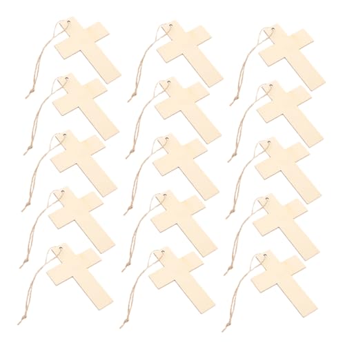 MUELODSIC 20 Stück Holzstücke Zum Aufhängen Von Ornamenten Anhänger Kirche Und Heimdekoration Unbemaltes Leeres Kreuz DIY Holzhandwerk Kreuz Aus Holz DIY Ausschnitte Kreuzförmige MUELODSIC 20 Stück Holzstücke Zum Aufhängen Von Ornamenten Anhänger Kirche Und Heimdekoration Unbemaltes Leeres Kreuz DIY Holzhandwerk Kreuz Aus Holz DIY Ausschnitte Kreuzförmige von MUELODSIC