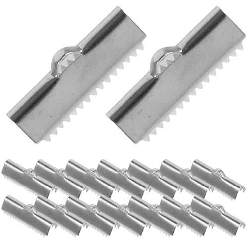 MUELODSIC 20 Stück Metall Lederband Klemmen für Schmuckherstellung Crimp Endkappen mit Einzigartigem Design Stabile Edelstahlqualität für Armbänder und Kreative Projekte MUELODSIC 20 Stück Metall Lederband Klemmen für Schmuckherstellung Crimp Endkappen mit Einzigartigem Design Stabile Edelstahlqualität für Armbänder und Kreative Projekte von MUELODSIC