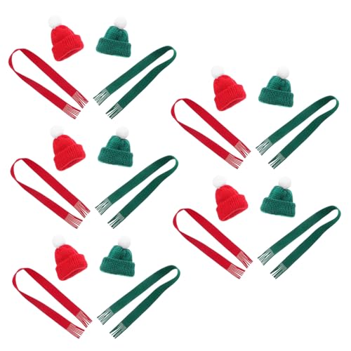 MUELODSIC 20 Stück Mini Weihnachtshutschale Mini-Weihnachtsschal für den Urlaub Besteckhalter Weihnachtshaustier kleine Schneemannmütze weihnachtsmützen Strickgarn MUELODSIC 20 Stück Mini Weihnachtshutschale Mini-Weihnachtsschal für den Urlaub Besteckhalter Weihnachtshaustier kleine Schneemannmütze weihnachtsmützen Strickgarn von MUELODSIC