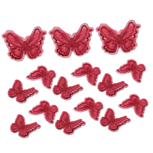 MUELODSIC 20 Stück Stickerei Schmetterling Applikationen Spitze Bestickte Spitzen Patches für Diy Kleidung Hochzeitsdeko Handwerksverzierung Vielseitige Stoffornamente Weinrot MUELODSIC 20 Stück Stickerei Schmetterling Applikationen Spitze Bestickte Spitzen Patches für Diy Kleidung Hochzeitsdeko Handwerksverzierung Vielseitige Stoffornamente Weinrot von MUELODSIC