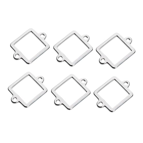 MUELODSIC 20 Stück Teiliges Anhänger Verbinder Doppellöchrig Korrosionsbeständig DIY Schmuck Basis für Kreative Schmuckherstellung Silberfarbene Schmuckzubehör für Anhänger Designs von MUELODSIC