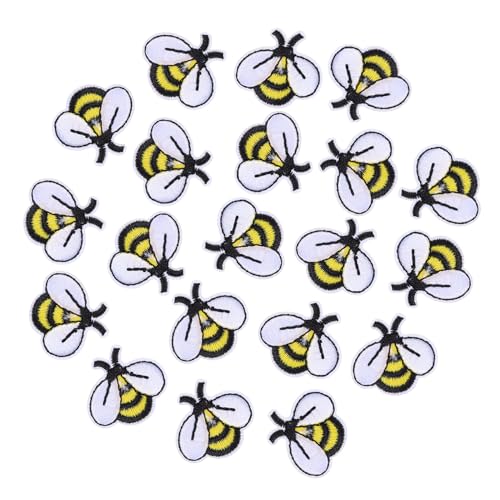MUELODSIC 20 Stück Teiliges Bestickte Bienen Stoffpatches zum Aufnähen Hochwertige Applikationen für Jeans Shirts Taschen Hüte DIY Kleidung Dekoration und Reparatur MUELODSIC 20 Stück Teiliges Bestickte Bienen Stoffpatches zum Aufnähen Hochwertige Applikationen für Jeans Shirts Taschen Hüte DIY Kleidung Dekoration und Reparatur von MUELODSIC