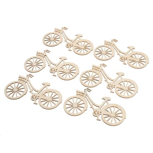 MUELODSIC 20 Stück Teiliges Holz Fahrrad Ausschnitte mit Herz Motiv Naturbelassene Holzscheiben Beidseitig Geschliffen Vielseitig für DIY Weihnachten Hochzeit Geschenkverzierung von MUELODSIC