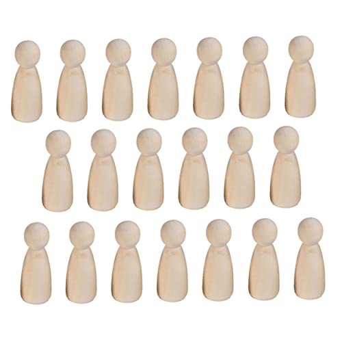 MUELODSIC 20 Stück Teiliges Kleine Holzfiguren Mädchenform Unbemalte Holzpuppen zum Bemalen DIY Bastelspielzeug für Umweltfreundliche Holzwaren für Kreative Kinderhandarbeiten und MUELODSIC 20 Stück Teiliges Kleine Holzfiguren Mädchenform Unbemalte Holzpuppen zum Bemalen DIY Bastelspielzeug für Umweltfreundliche Holzwaren für Kreative Kinderhandarbeiten und von MUELODSIC