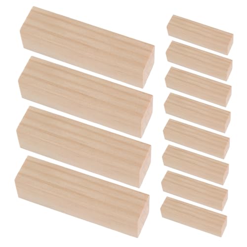 MUELODSIC 20 Stück Teiliges Kleine Quadratische Holzblöcke aus Naturbelassenem Kiefernholz Unbehandelte Blanko Holzstücke für DIY Schnitzerei Basteln und Kreative Heimdekoration von MUELODSIC