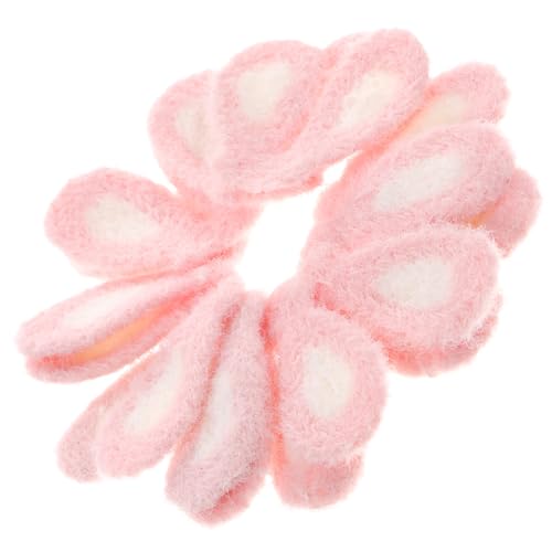 MUELODSIC 20 Stück Teiliges Plüsch hasenohren DIY Haarschmuck Charms Weiche für Bastelprojekte Kompakte Vielseitig Verwendbar für Haarreif Dekoration und Accessoires von MUELODSIC