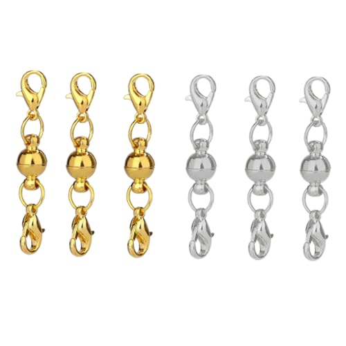 MUELODSIC 20 Stück Teiliges Runde Magnetverschlüsse Kreative Magnetkarabinerverschlüsse für Halsketten und Armbänder Starke Haltekraft DIY Schmuckzubehör in Silber und Gold Einfach zu MUELODSIC 20 Stück Teiliges Runde Magnetverschlüsse Kreative Magnetkarabinerverschlüsse für Halsketten und Armbänder Starke Haltekraft DIY Schmuckzubehör in Silber und Gold Einfach zu von MUELODSIC