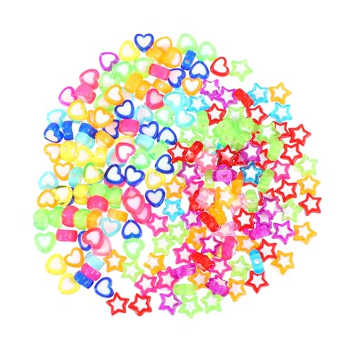 MUELODSIC 200 Stück Acrylperlen Herz und Stern Form DIY Bastelperlen für Schmuckherstellung Packungen Bunte Lose Perlen für Kreative Projekte und Armbänder MUELODSIC 200 Stück Acrylperlen Herz und Stern Form DIY Bastelperlen für Schmuckherstellung Packungen Bunte Lose Perlen für Kreative Projekte und Armbänder von MUELODSIC