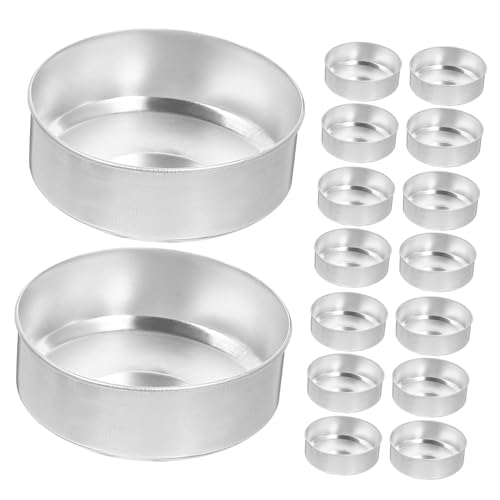 MUELODSIC 200 Stück Aluminium Teelicht Dosen für Kerzenherstellung Leere Behälter für DIY Duftkerzen Silber für Aufbewahrung und Kreative Projekte von MUELODSIC