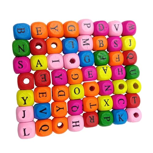 MUELODSIC 200 Stück Bunte Holzbuchstaben Perlen DIY Schmuckherstellung Armband Zubehör Bunte Alphabet Würfel Farbenfrohe Holzperlen für Kreative Bastelprojekte MUELODSIC 200 Stück Bunte Holzbuchstaben Perlen DIY Schmuckherstellung Armband Zubehör Bunte Alphabet Würfel Farbenfrohe Holzperlen für Kreative Bastelprojekte von MUELODSIC