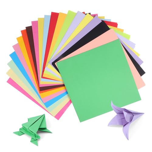 MUELODSIC 200 Stück Buntes Origami Farbiges Kartonpapier Quadratisches Papier Bunte Origami-papiere Origami-papier in Verschiedenen Farben Origamipapier 8x8 Farbiges Origami Zellstoff von MUELODSIC