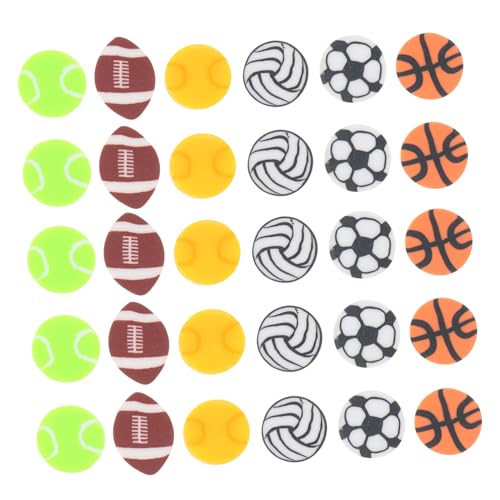 MUELODSIC 200 Stück Teiliges DIY Schmuckset mit Sport motiv perlen Vielseitige Polymer perlen für Armbänder Halsketten und Ohrringe Glatte Oberfläche Bunte Zwischenperlen für Kreative von MUELODSIC