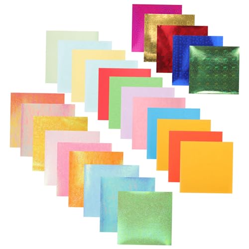 MUELODSIC 200 Stück Teiliges Origami Faltpapier Bunte Glänzende DIY Bastelpapiere mit Prägung und Glitzereffekt für Handarbeiten Vielseitig Einsetzbar für Kreative Bastelprojekte und MUELODSIC 200 Stück Teiliges Origami Faltpapier Bunte Glänzende DIY Bastelpapiere mit Prägung und Glitzereffekt für Handarbeiten Vielseitig Einsetzbar für Kreative Bastelprojekte und von MUELODSIC