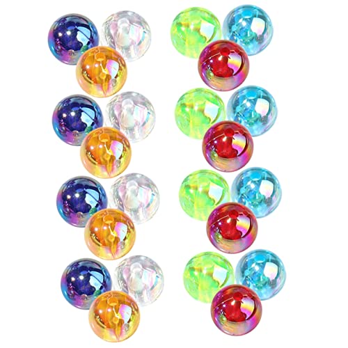 MUELODSIC 200Stücke Bunte Acrylperlen Mehrfarbige Runde Perlen für DIY Schmuckherstellung für Armbänder und Vielseitig Einsetzbar von MUELODSIC