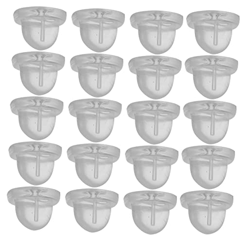 MUELODSIC 200Stücke PVC Schmetterlingskappen Anstecknadeln für Broschenverschluss Transparente Kappen für DIY Bastelprojekte für Namensschilder und Schmuckherstellung von MUELODSIC