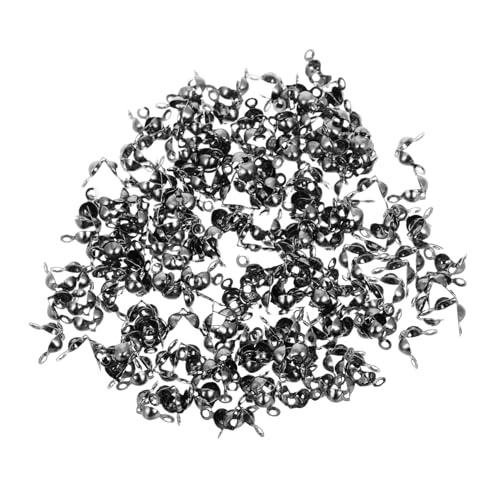 MUELODSIC 200Stücke Quetschperlen Knotenabdeckung Eisen Endkappen für Schmuckherstellung Metallplattiert DIY Zubehör Einfache Handhabung für Verschiedene Stile Schwarz MUELODSIC 200Stücke Quetschperlen Knotenabdeckung Eisen Endkappen für Schmuckherstellung Metallplattiert DIY Zubehör Einfache Handhabung für Verschiedene Stile Schwarz von MUELODSIC