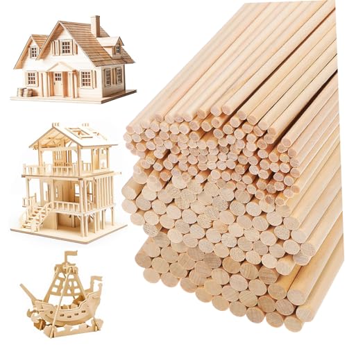 MUELODSIC 215 Stk. Runde Holzdübel aus Birkenholz Teiliges Stabile Glatte Holzstäbe Bastelmaterial DIY Kunsthandwerk Schulbedarf MUELODSIC 215 Stk. Runde Holzdübel aus Birkenholz Teiliges Stabile Glatte Holzstäbe Bastelmaterial DIY Kunsthandwerk Schulbedarf von MUELODSIC