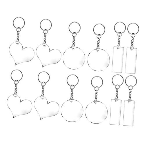 MUELODSIC 24 Stück Teiliges Acryl Schlüsselanhänger Rohling Set Transparente Blank Anhänger für DIY Bastelprojekte Langlebige Schlüsselringe für Personalisierte Dekoration und MUELODSIC 24 Stück Teiliges Acryl Schlüsselanhänger Rohling Set Transparente Blank Anhänger für DIY Bastelprojekte Langlebige Schlüsselringe für Personalisierte Dekoration und von MUELODSIC