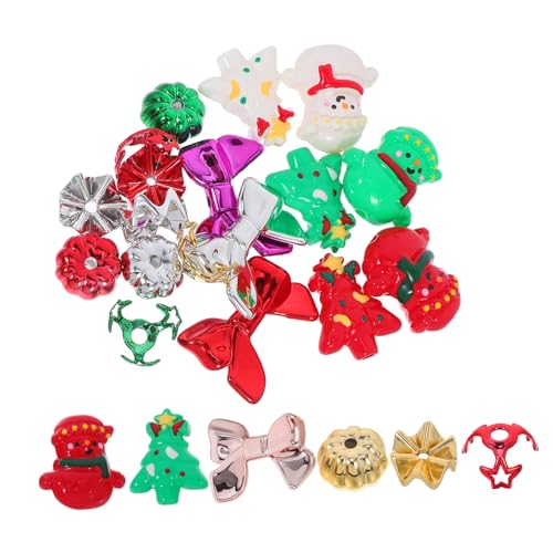 MUELODSIC 24 Stück Teiliges Handbemalter Weihnachts Perlen Rot Grün Schmuckperlen mit Schneemann Weihnachtsbaum und Schleifenmotiven für Diy Handyketten Armbänder und Festliche MUELODSIC 24 Stück Teiliges Handbemalter Weihnachts Perlen Rot Grün Schmuckperlen mit Schneemann Weihnachtsbaum und Schleifenmotiven für Diy Handyketten Armbänder und Festliche von MUELODSIC