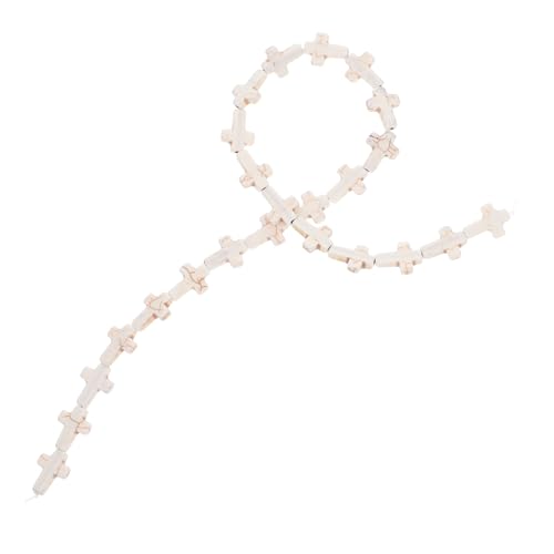 MUELODSIC 24 Stück Tropische Kreuzperlen Armband Schmuck Ohrringe Bastelset Perlen Zum Basteln Süße Perlen Perlen Abstandshalter Armbandperlen Perlen Set Kleine Kreuze von MUELODSIC
