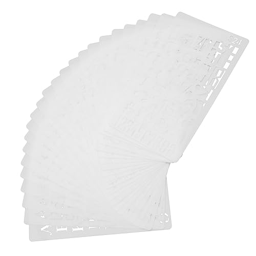 MUELODSIC 24Stücke Hohle Schablonen Set für Wiederverwendbare Malvorlagen für Notizbücher Planer Scrapbooking und DIY Projekte für Künstler und Bastler Weiß MUELODSIC 24Stücke Hohle Schablonen Set für Wiederverwendbare Malvorlagen für Notizbücher Planer Scrapbooking und DIY Projekte für Künstler und Bastler Weiß von MUELODSIC