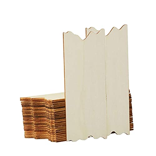 MUELODSIC 24Stücke Holz Hängen Brett Umweltfreundliche DIY Holzspäne für Handwerksprojekte für Dekoration und Registrierung Vielseitig Einsetzbar und Einzigartiges Design von MUELODSIC