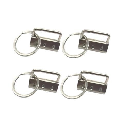 MUELODSIC 25 Stück Teiliges Metall webband endklammern für Schlüsselanhänger DIY Armbänder Lanyards Handtaschen Rostfrei Langlebig für Stoffbänder und Gepäckriemen Geeignet von MUELODSIC