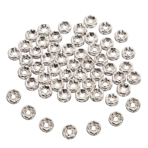 MUELODSIC 250 Stück Silberne Rad förmige Spacer Perlen Schmuckzubehör DIY Bastelperlen Runde Zwischenperlen für Armbänder Halsketten und Anhänger Schmuckherstellung MUELODSIC 250 Stück Silberne Rad förmige Spacer Perlen Schmuckzubehör DIY Bastelperlen Runde Zwischenperlen für Armbänder Halsketten und Anhänger Schmuckherstellung von MUELODSIC