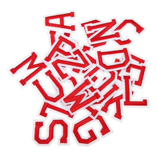 MUELODSIC 26 Stück Teiliges Buchstaben Patches A z Bestickte Rote Aufbügler für Kleidung Jeans Taschen Hüte Leicht Vielseitig zum Reparieren und Verzieren für DIY bekleidung und Accessoires MUELODSIC 26 Stück Teiliges Buchstaben Patches A z Bestickte Rote Aufbügler für Kleidung Jeans Taschen Hüte Leicht Vielseitig zum Reparieren und Verzieren für DIY bekleidung und Accessoires von MUELODSIC