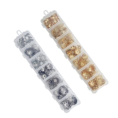 MUELODSIC 2Packung Pack Blumenanhänger Kupfer Plattierte Abstandsperlen und Silber DIY Schmuckzubehör mit Praktischer Aufbewahrungsbox für Bastelprojekte MUELODSIC 2Packung Pack Blumenanhänger Kupfer Plattierte Abstandsperlen und Silber DIY Schmuckzubehör mit Praktischer Aufbewahrungsbox für Bastelprojekte von MUELODSIC
