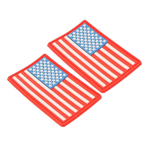 MUELODSIC 2Stücke Amerikanische Flagge Aufnäher Aufkleber für Kleidung zur Reparatur und Dekoration von Textilien Rucksäcken und Mehr Hautfreundlich und Langlebig von MUELODSIC