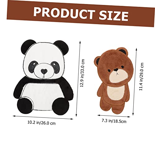 MUELODSIC 2Stücke Große Gestickte und Panda Patches für Kleidung Applikationen für Jacken Rucksäcke und Mehr DIY Modeaccessoires für Designs von MUELODSIC
